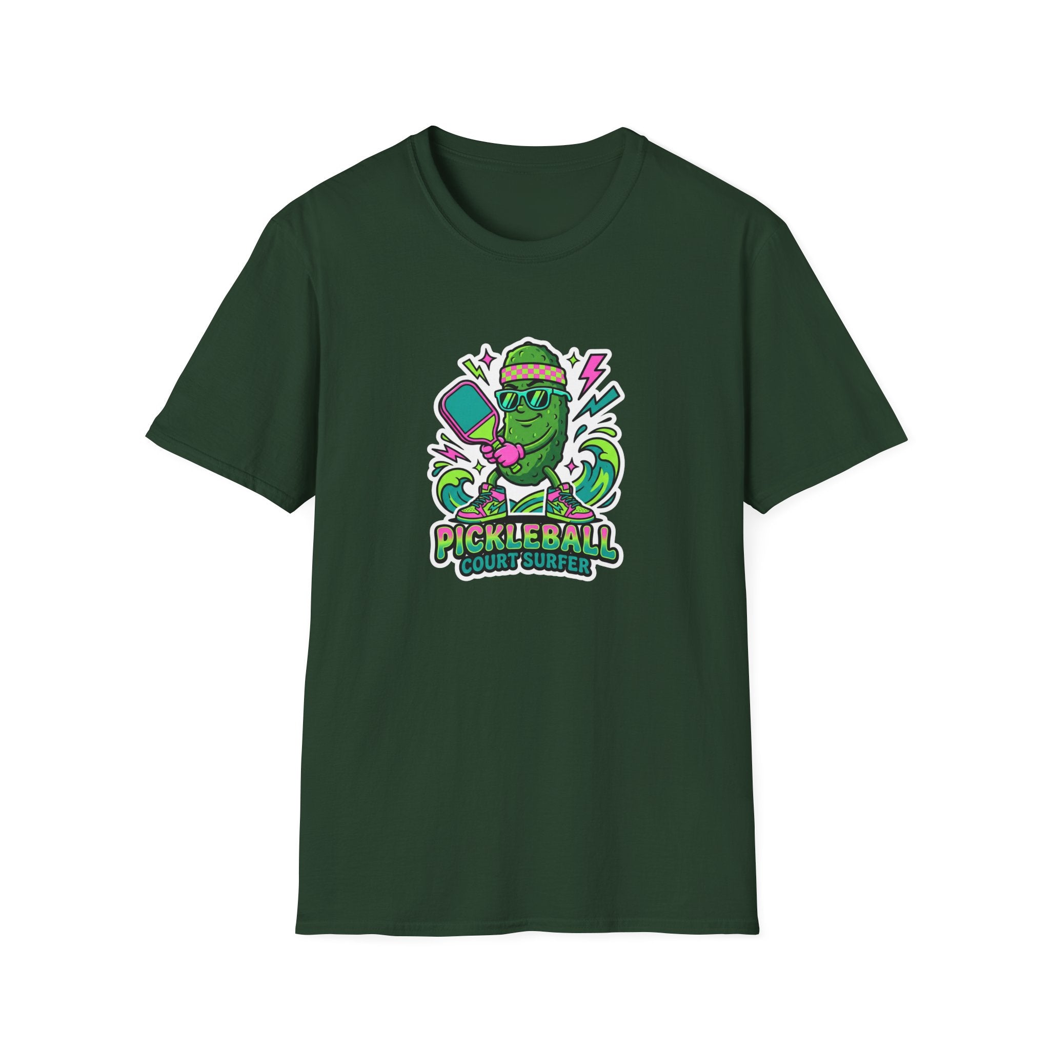 Pickleball Court Surfer Graphic Tee