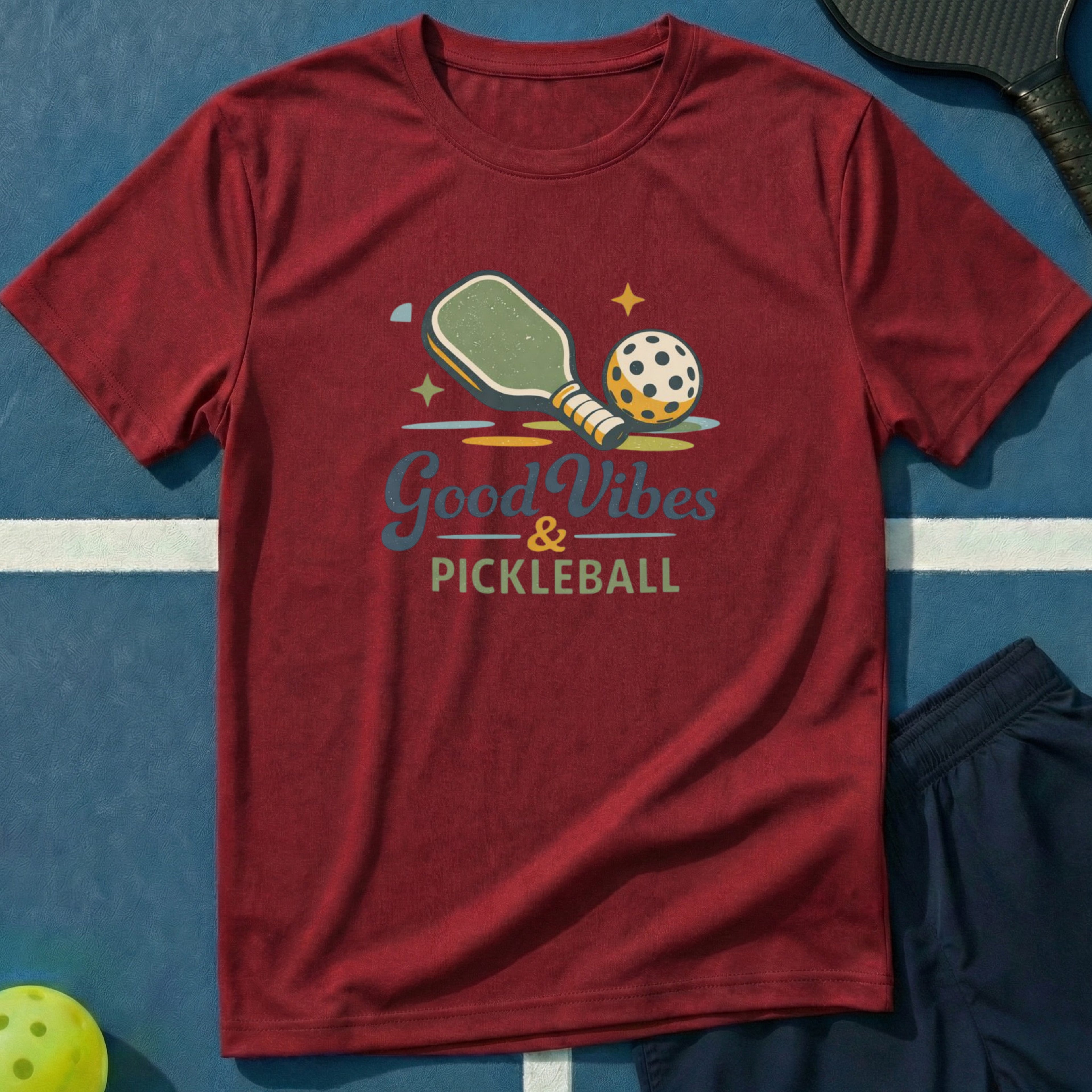 Good Vibes & Pickleball Graphic Tee