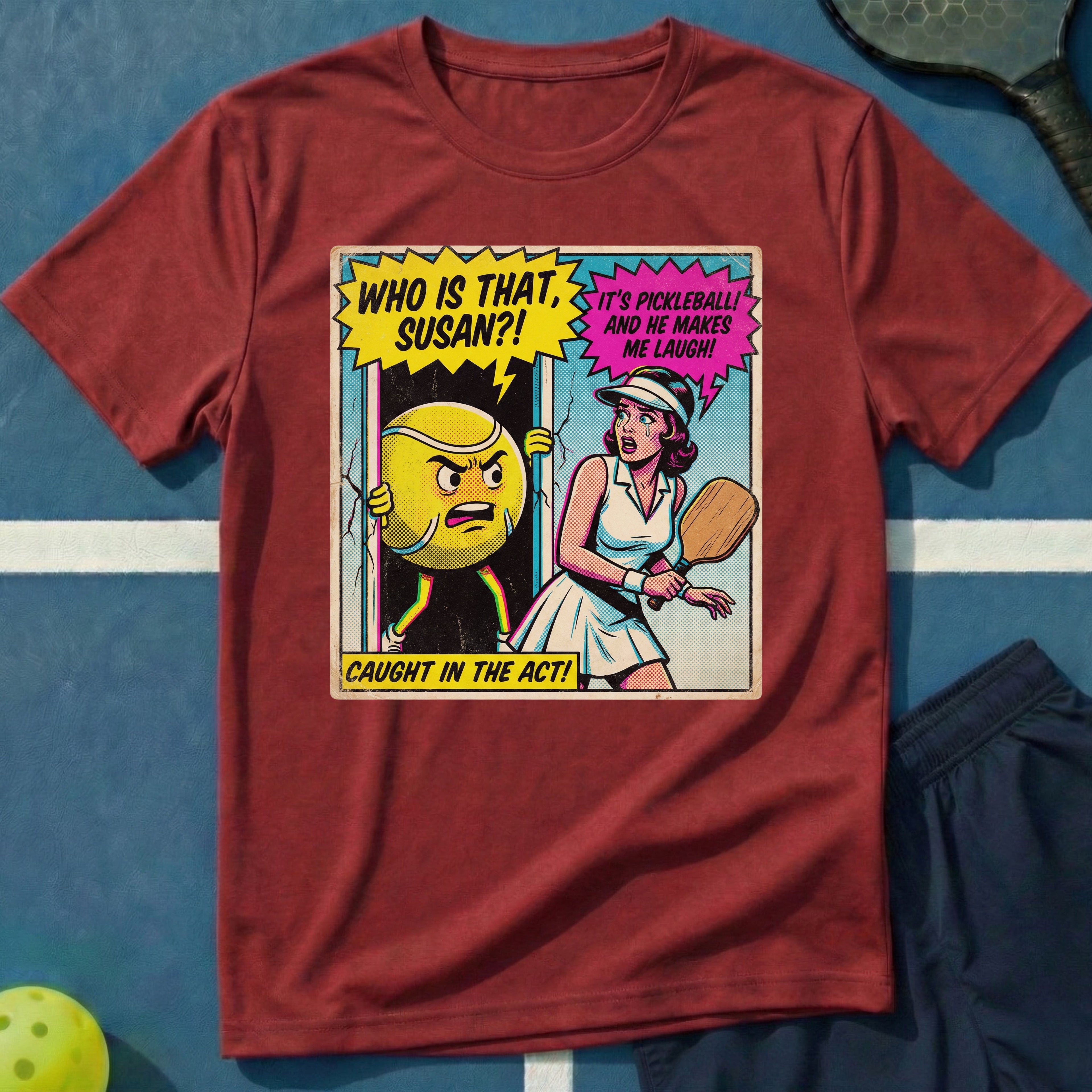 It's Pickleball And He Makes Me Laugh Graphic Tee